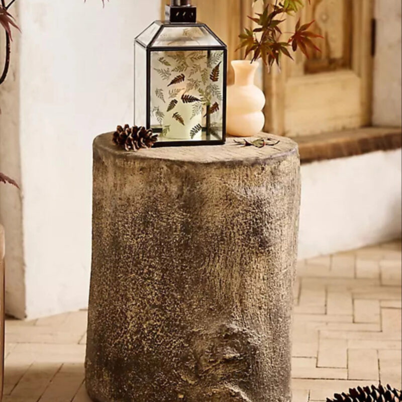 Faux Bois Stone Stool at Terrain