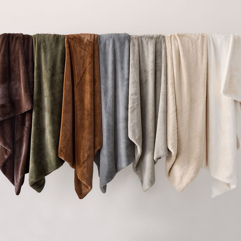 Faux Fur Plush Throw