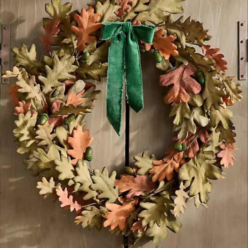 Faux Oak Leaves Wreath at Terrain