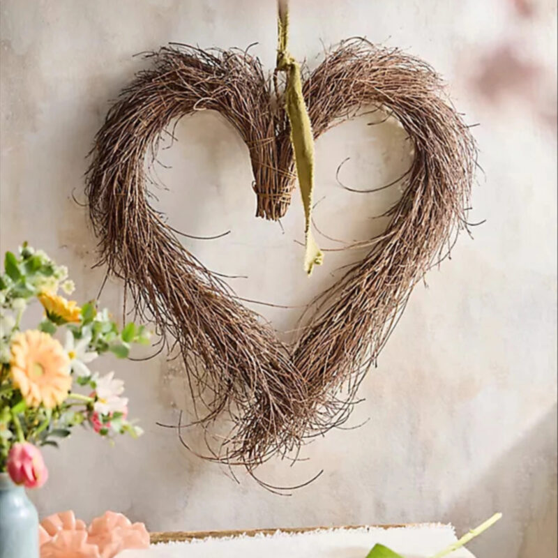 Fern Root Heart Wreath in Brown, Size: 20" at Terrain