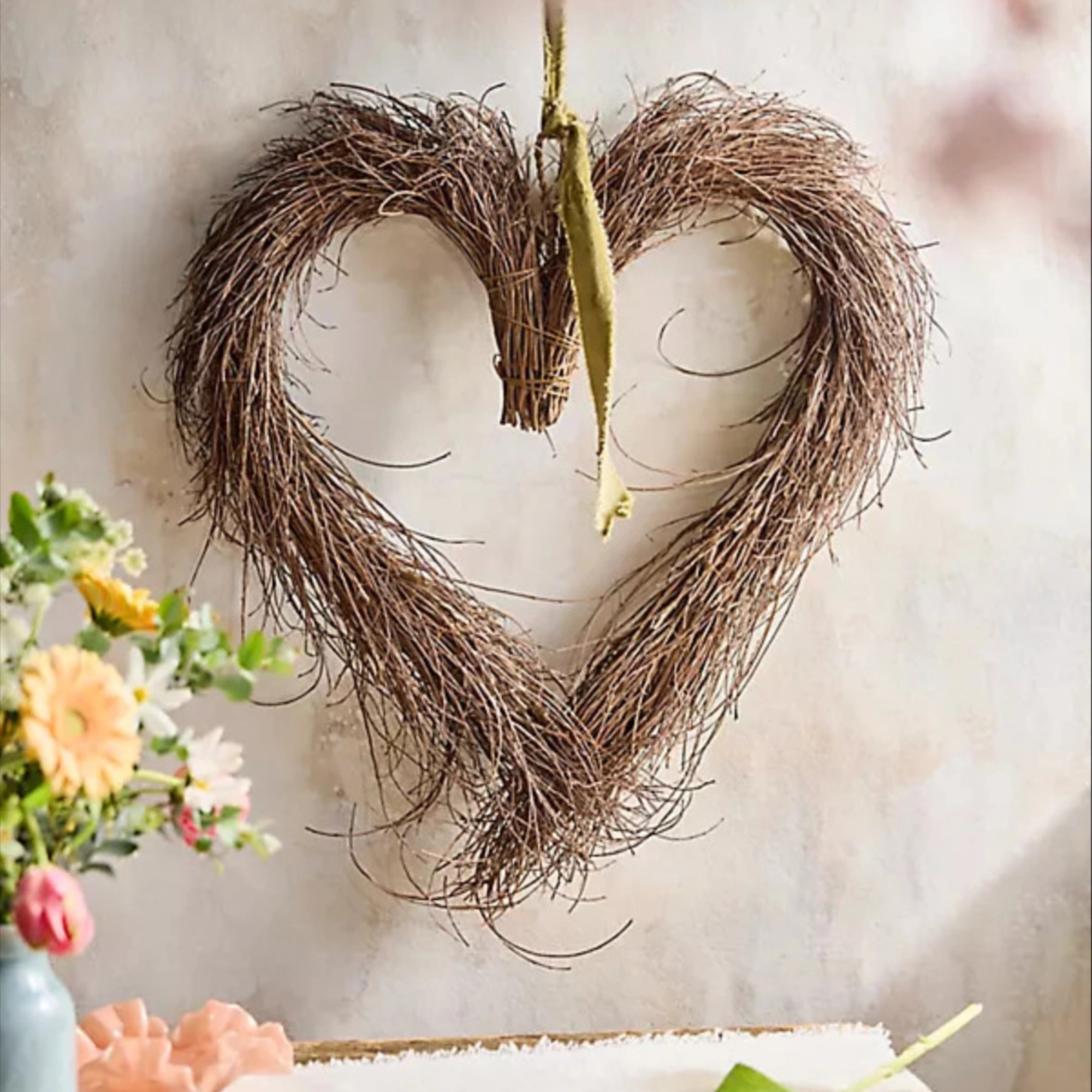 Fern Root Heart Wreath in Brown, Size: 20" at Terrain