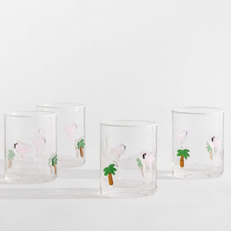 Flamingo Icon Tumblers - Set of 4