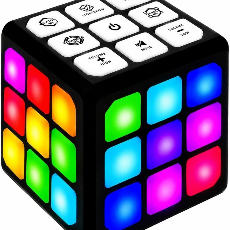 FLASHDASH Flashing Cube Electronic Memory and Brain Game - 4-in-1 Handheld Stem Toys for Kids - Cool Gadgets, Games for Boys and Girls - Fun Family Game for Kids Ages 6-12 - Educational Gift Toy