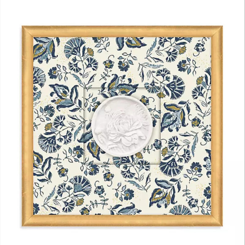 Anthropologie Floral Cameo Wall Art