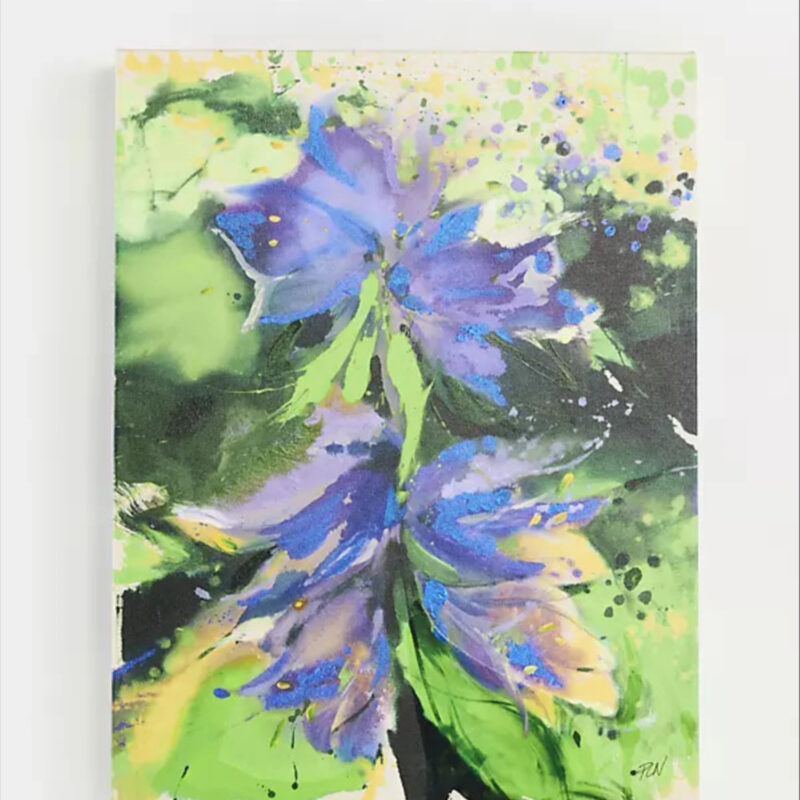 Anthropologie Floral Canvas Wall Art