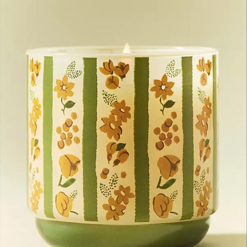 Floral Wildflower Bouquet Boxed Glass Candle