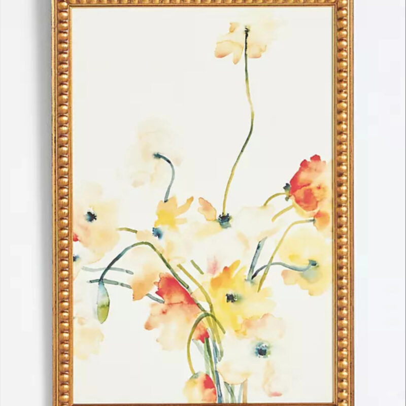 Anthropologie Flowers Bouquet Wall Art