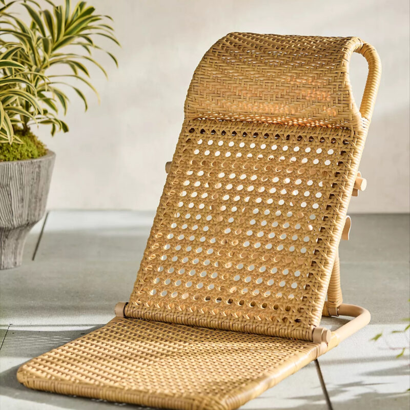 Folding Rattan Lounge Chair