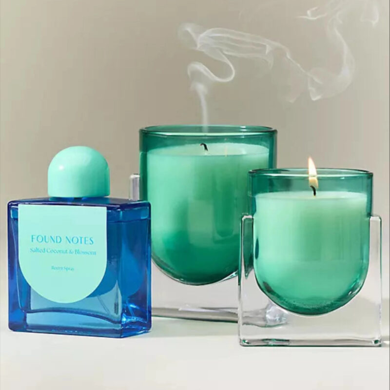 Found Notes Fresh Salted Coconut & Blossom Boxed Glass Candle