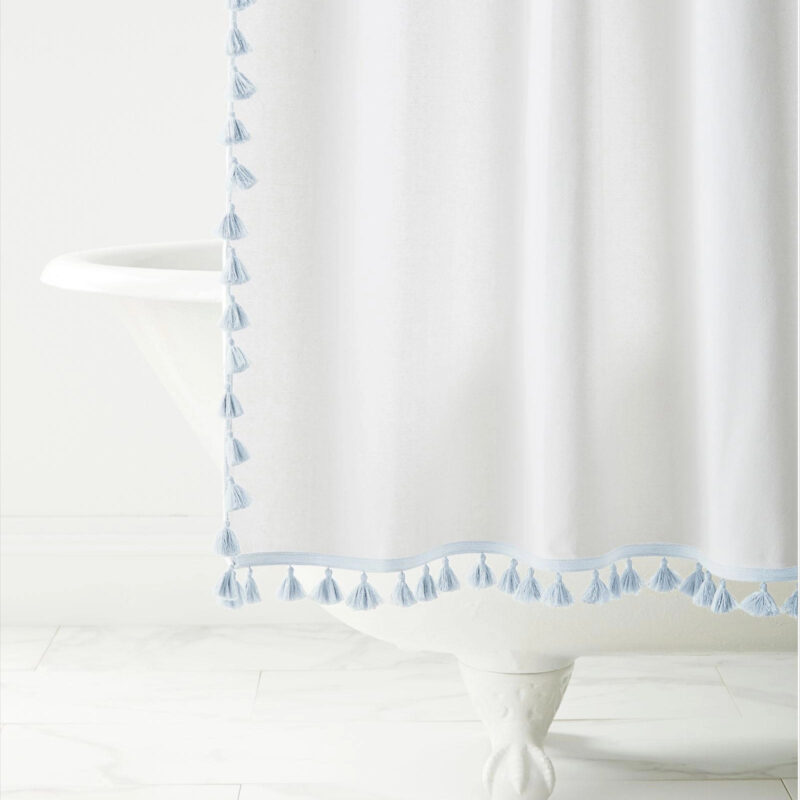 Serena & Lily French Tassel Shower Curtain