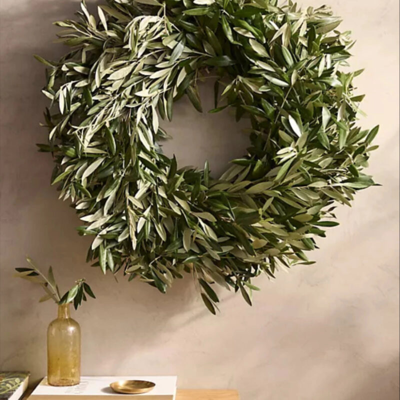 Fresh Olive Branch Wreath, Size: 24" at Terrain