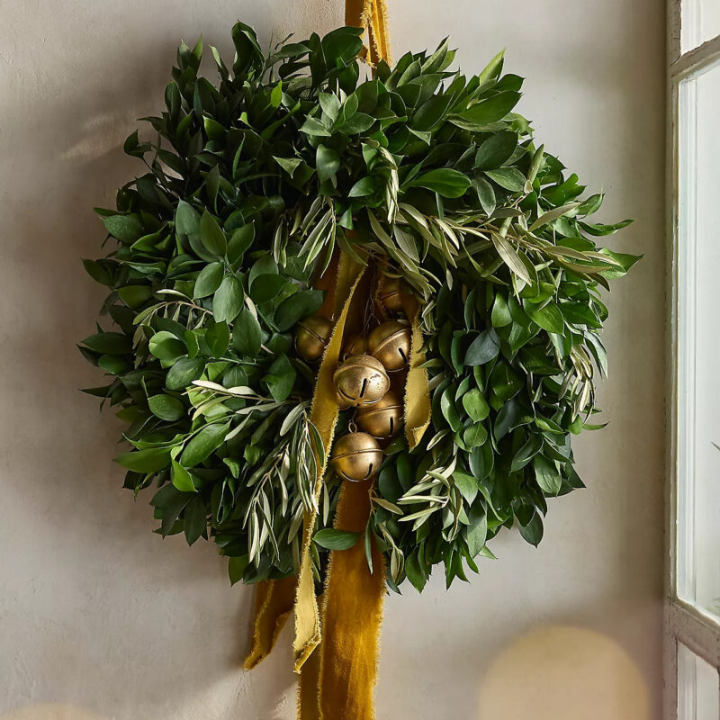 Fresh Ruscus + Olive Leaf Wreath