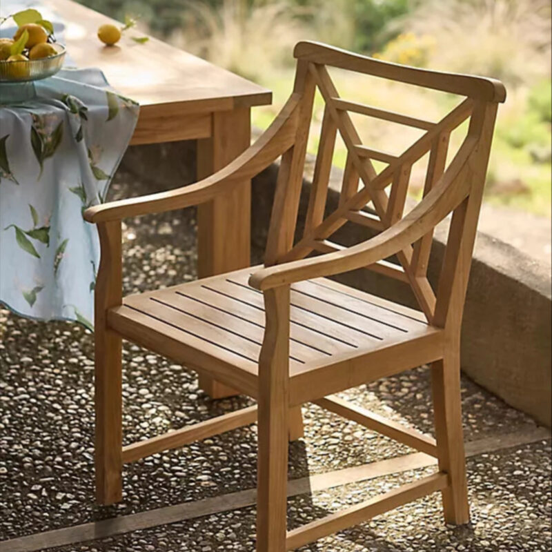 Fretwork Teak Armchair at Terrain