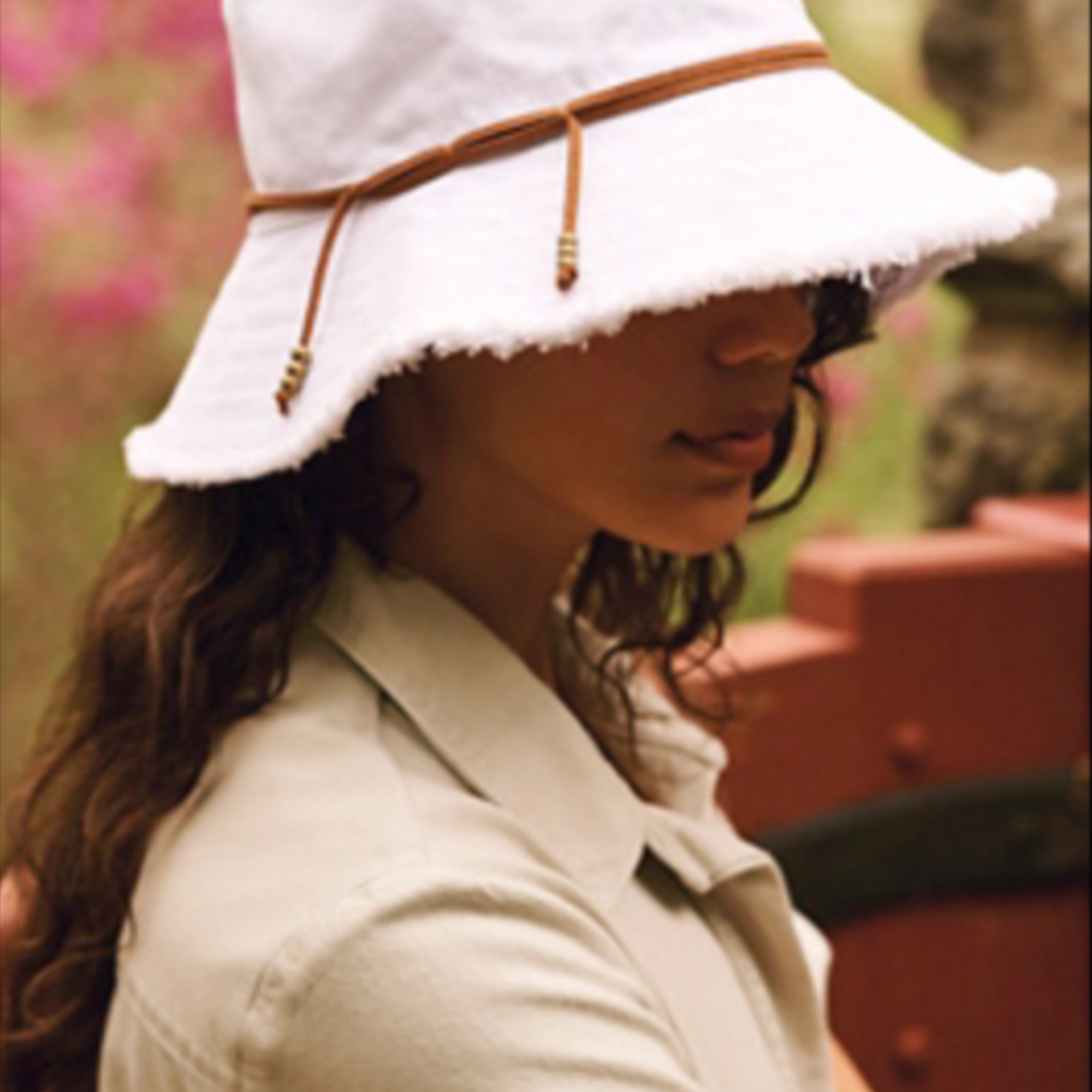 Fringed Cotton Bucket Hat