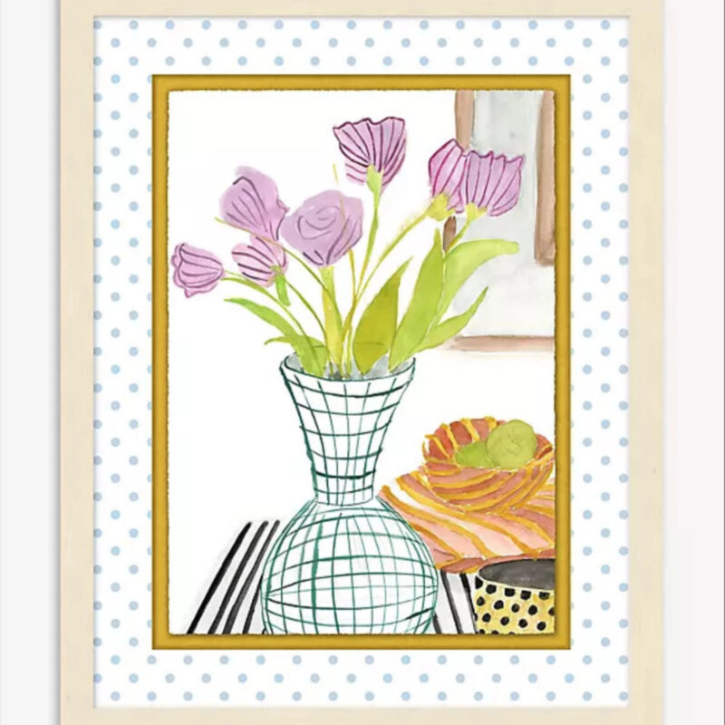 Anthropologie Funky Floral Wall Art