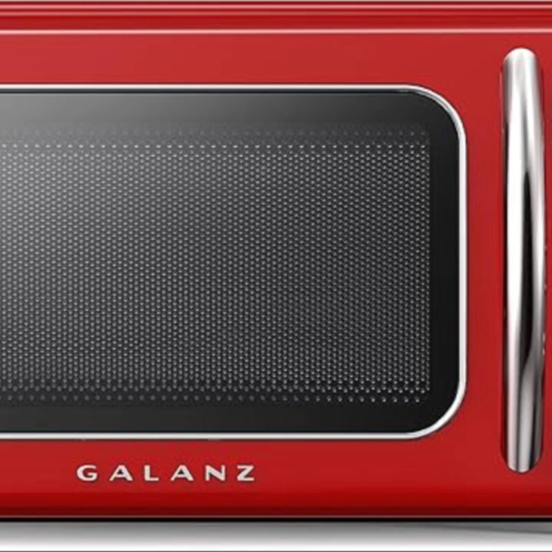 Galanz GLCMKZ11RDR10 Retro Countertop Microwave Oven with Auto Cook & Reheat, Defrost, Quick Star...