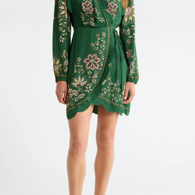 Garden Delight Long Sleeve Wrap Dress (Women) | Nordstrom