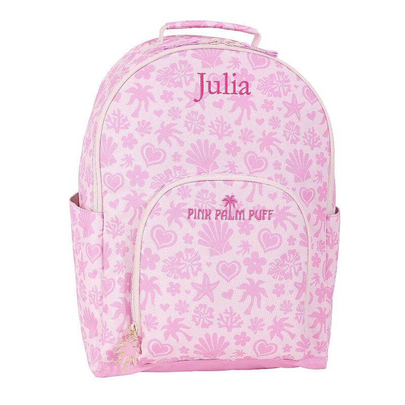 Gear-Up Pink Palm Puff Backpack, Large