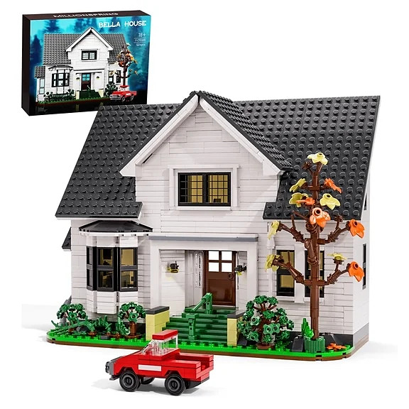 Ghostface House Building Block Sets Halloween Horror Haunted Mansion Architecture Gift for Kids 8...
