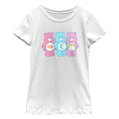 Girl's Care Bears Bear Trio T-Shirt - White - X Small