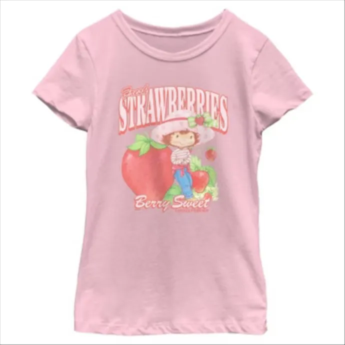 Girls Strawberry Shortcake Fresh and Sweet T Shirt - Light Pink - Small