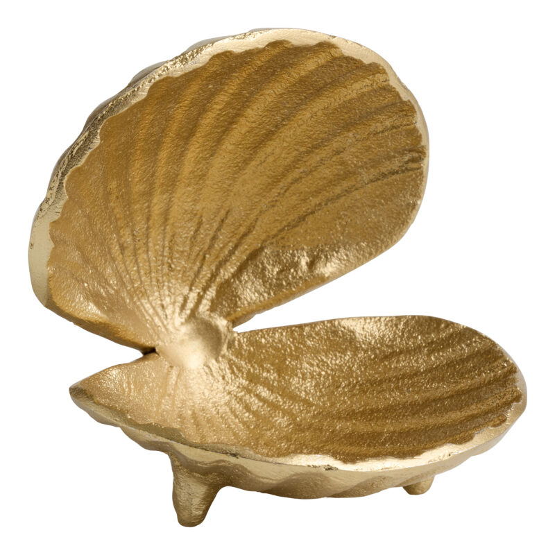 Gold Metal Shell Shaped Trinket Dish