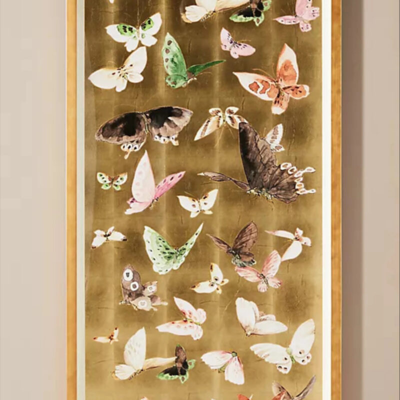 Anthropologie Golden Flight Butterflies Wall Art