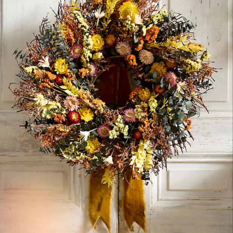Golden Forest Dried Wreath
