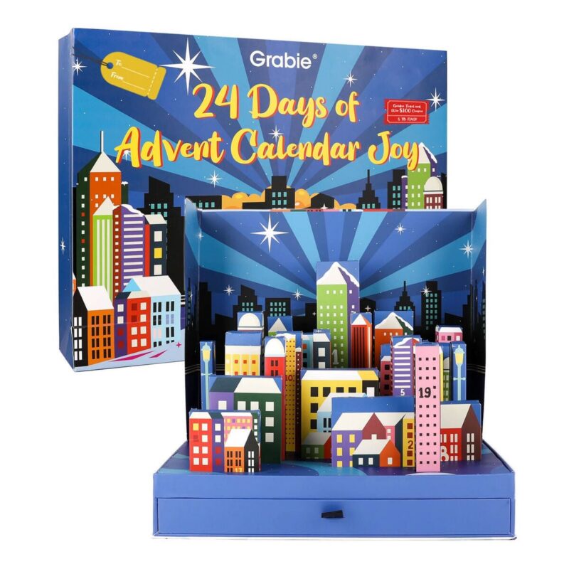 Grabie Art Supply Pop Up Cityscape Diorama Advent Calendar in Multi/blue by World Market