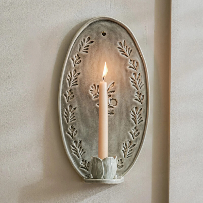 Hallie Floral Ceramic Wall Sconce