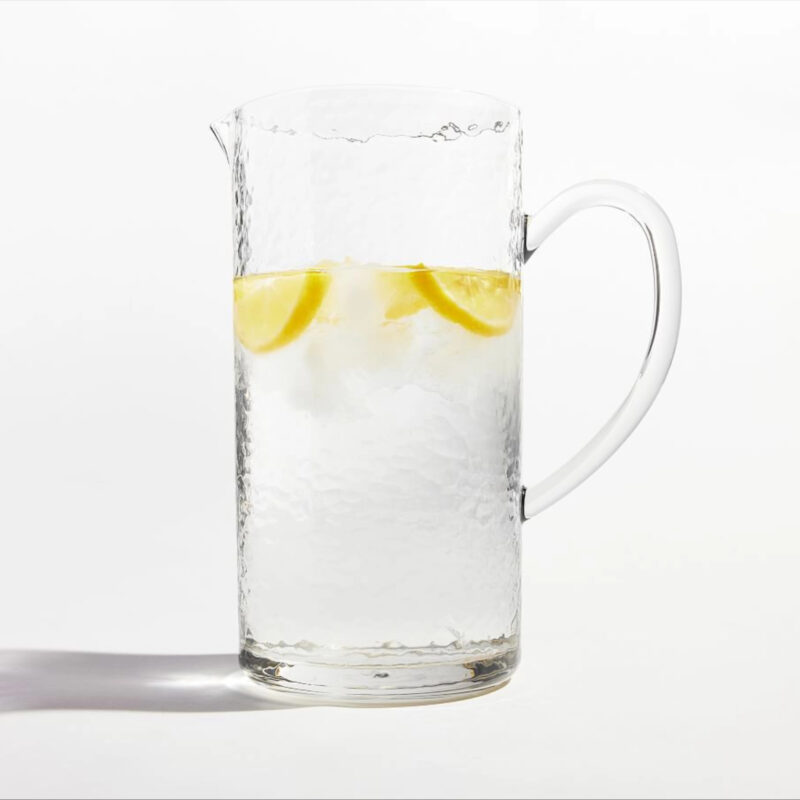 Hammered Outdoor Pitcher - Clear