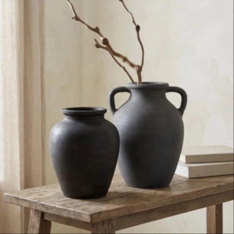 Handcrafted Pottery Terracotta Vase Set - Stylish Decorative Accent With Boho-inspired Design - Elegant Home Decor Piece With Timeless Aesthetic For A