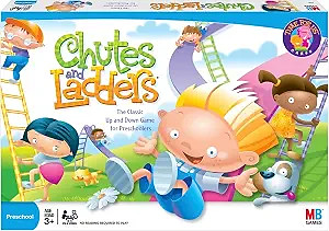 Hasbro Gaming Chutes and Ladders Board Game, 2 to 4 Players, Gift for Kids, Pres