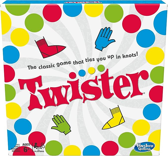 Hasbro Twister Party Classic Board Game for 2 or More Players,Indoor and Outdoor
