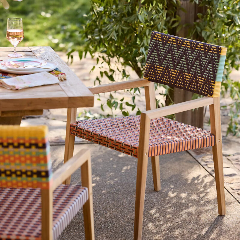 Havana Wicker + Teak Dining Chair, Global