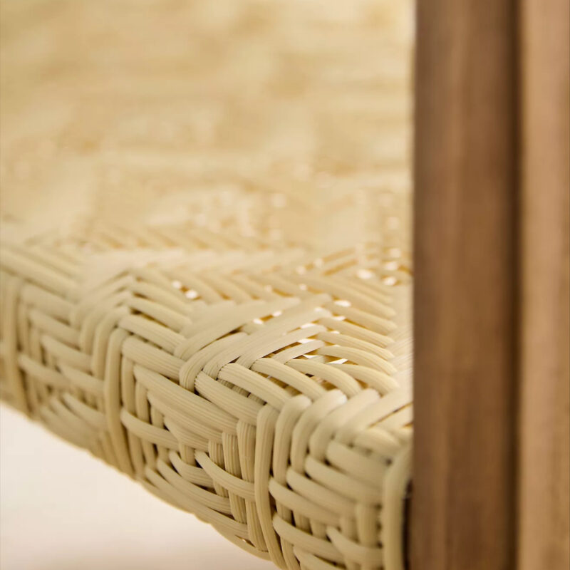 Havana Wicker + Teak Dining Chair, Neutral Diamond