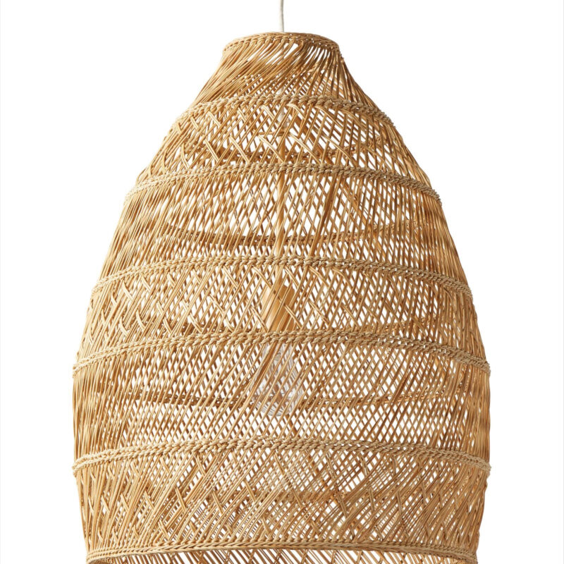 Serena & Lily Headlands Rattan Bell Pendant