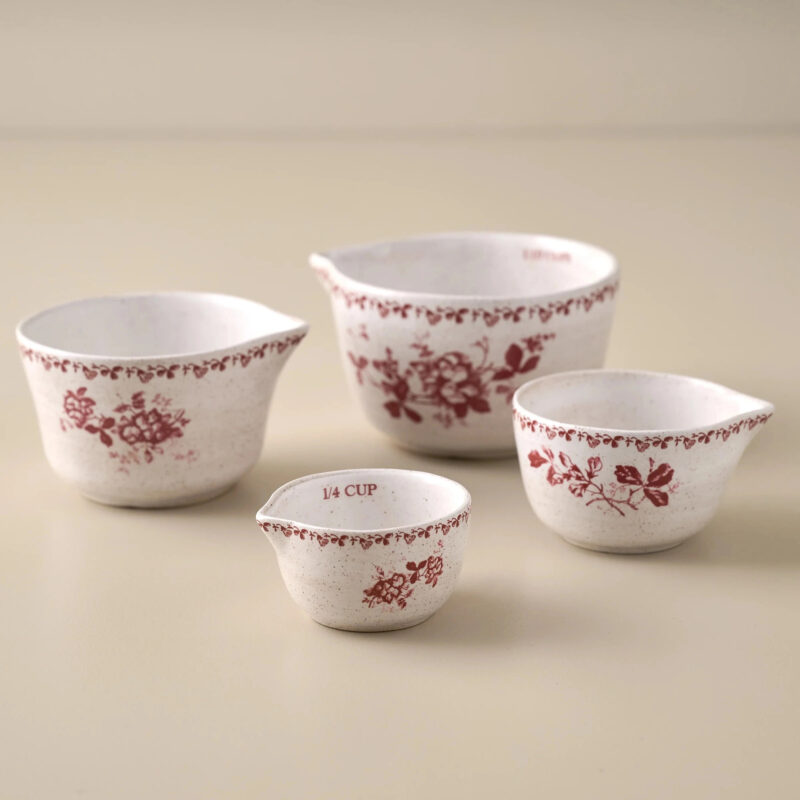 Heirloom Garden Scarlett Floral Measuring Cup Set