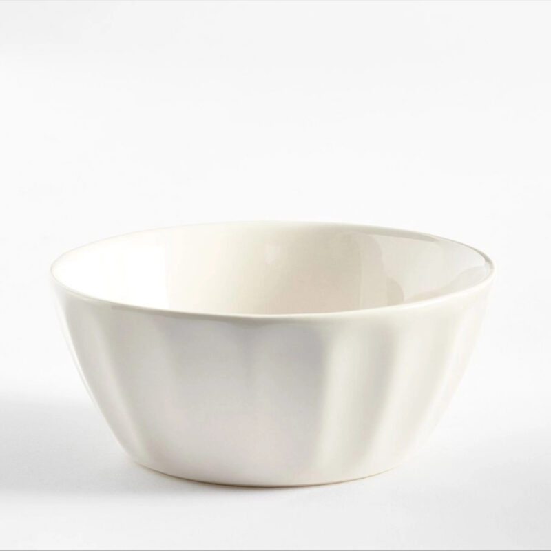 Heirloom Stoneware Snack Bowl, Single - White