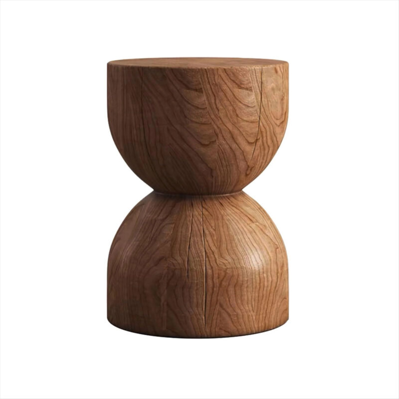 Home Round Coffee Table, Indoor and Outdoor Stump Side Table and Stump Stool, Garden Decoration S...