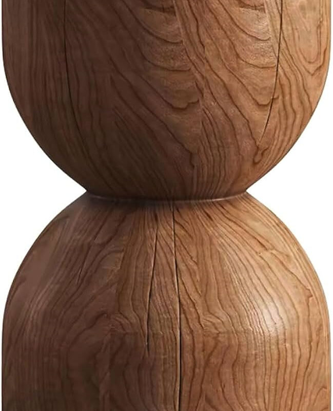 Home Round Coffee Table, Indoor and Outdoor Stump Side Table and Stump Stool, Garden Decoration S...