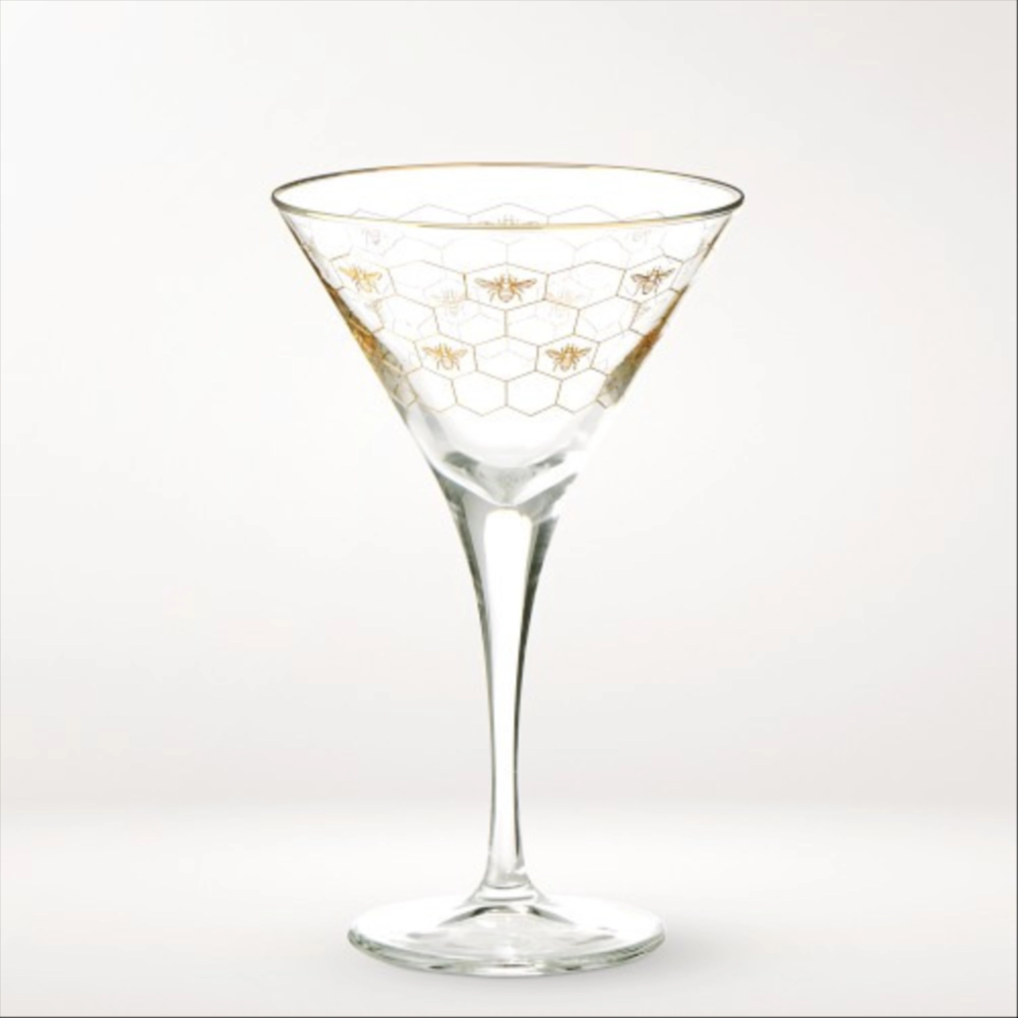 Honeycomb Martini Glasses, Set of 4