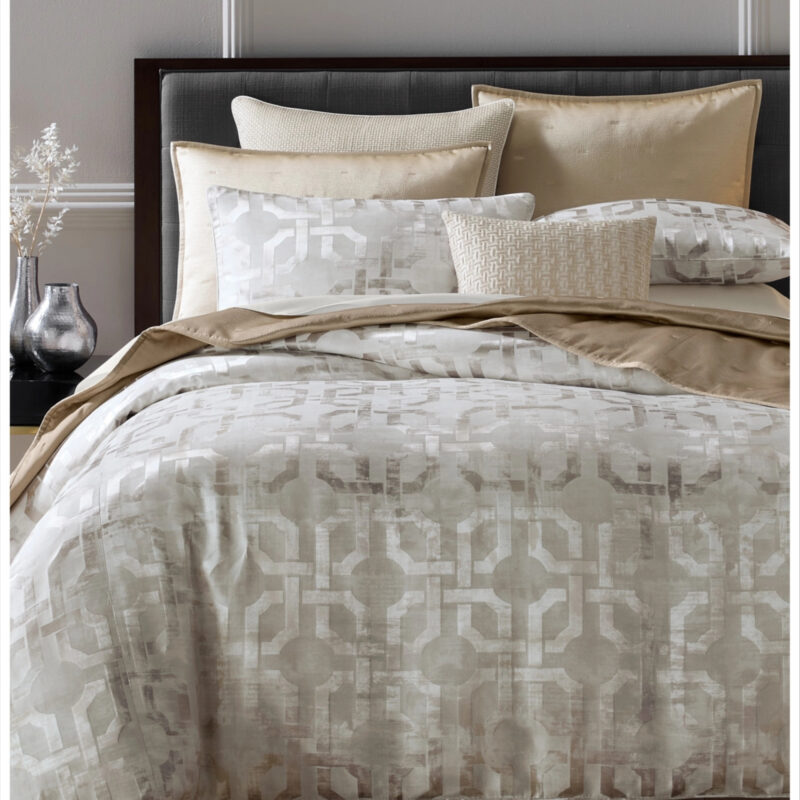 Hotel Collection Fresco Duvet Cover Set, King, Exclusively at Macy's - Gold