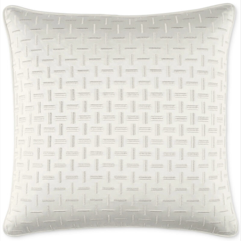 Hotel Collection Geo Grid Decorative Pillow, 18" x 18", Macy's Exclusive - White