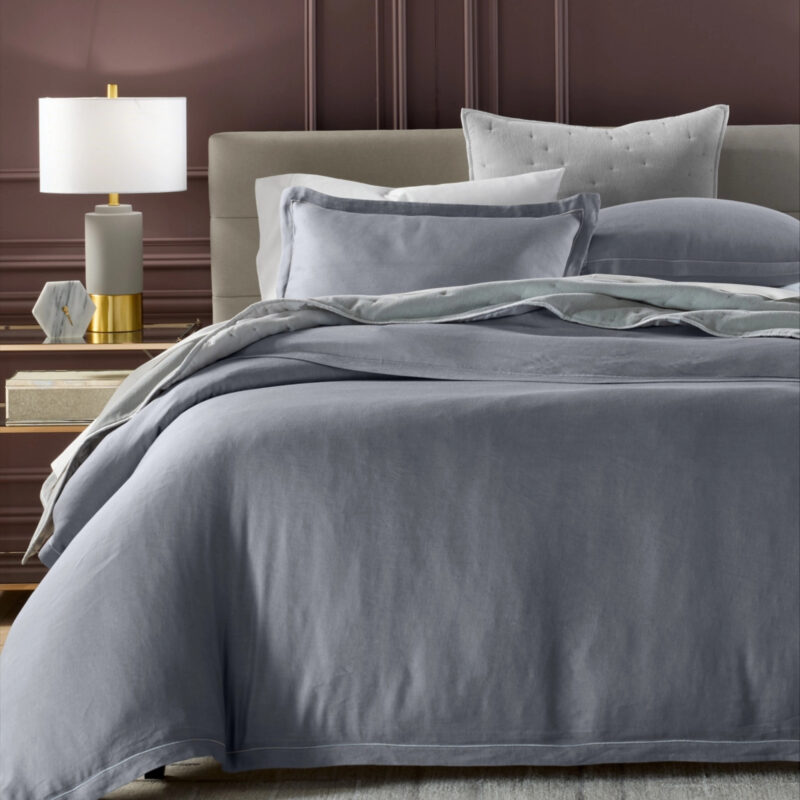 Hotel Collection Linen/Modal Blend 3-Pc. Duvet Cover Set, King, Exclusively at Macy's - Slate
