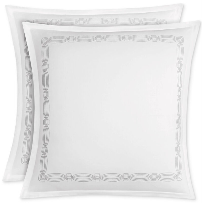Hotel Collection Portofino Cotton 2-Pc. Sham Set, European, Exclusively at Macy's - Silver