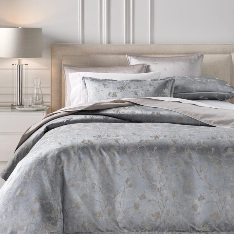 Hotel Collection Sakura Blossom Comforter Set, Full/Queen, Exclusively at Macy's - Slate Blue