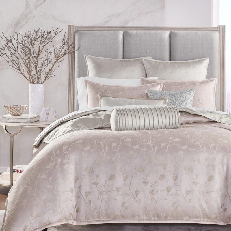 Hotel Collection Sakura Blossom Greylac Comforter Set, Full/Queen, Exclusively at Macy's - Greylac