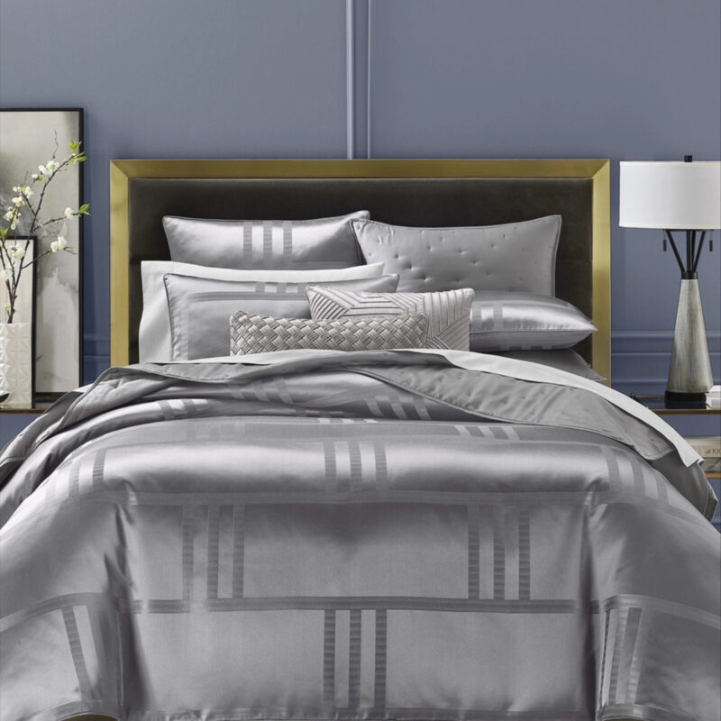 Hotel Collection Structure 3-Pc. Duvet Cover Set, Full/Queen, Exclusively at Macy's - Charcoal