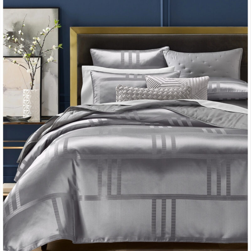 Hotel Collection Structure Charcoal 3-Pc. Comforter Set, Full/Queen, Exclusively at Macy's - Charcoal
